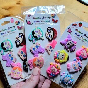 18 Shoe Charms, 3 Brand New Packs